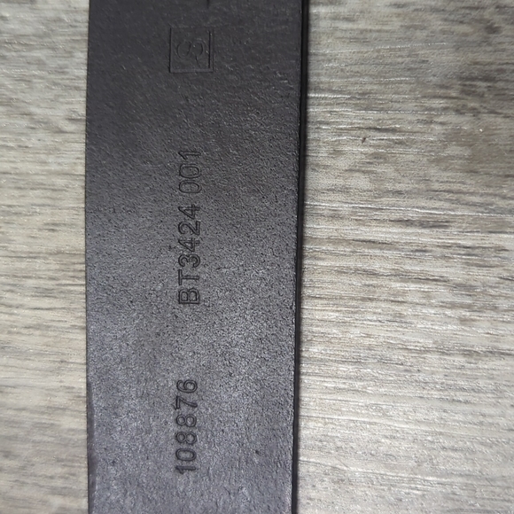 Vintage Fossil Rhinestone Rose Buckle Black Leather Belt - Picture 5 of 8